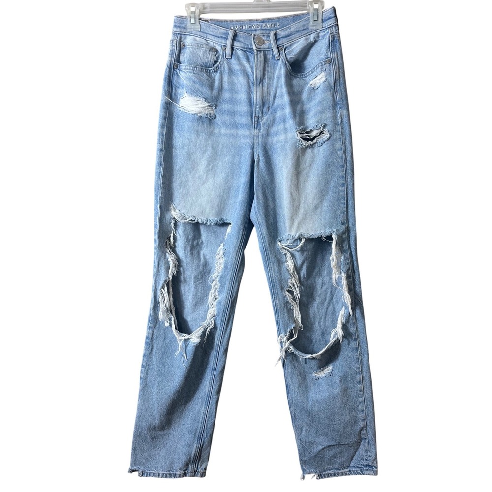 American Eagle Highest Rise 90s Boyfriend Distressed Jeans Size 6 Long Y2K Retro